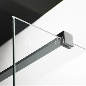 Paroi de douche fixe single 190 cm, en verre 6 mm, montage réversible CLEAR - vue zoom - My Douche Design