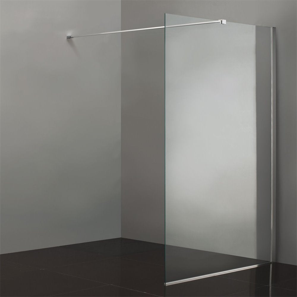 Paroi de douche fixe single 190 cm, en verre 6 mm, montage réversible CLEAR - vue principale - My Douche Design