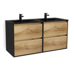 Meuble Design Noir et Bois 60/80/100 et 120cm