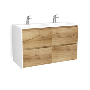 Meuble Design Blanc et Bois 60/80/100 et 120cm
