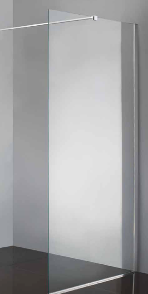 Paroi de douche fixe single 190 cm, en verre 6 mm, montage réversible CLEAR - vue réduite - My Douche Design
